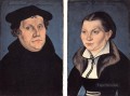 diptych With The Portraits Of Luther And His Wife Renaissance Lucas Cranach the Elder